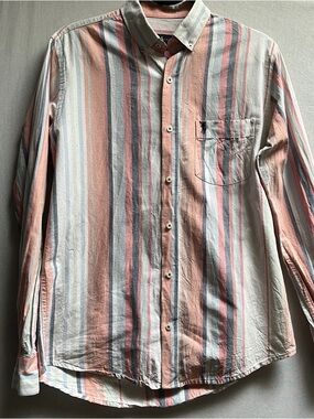 Ralph Lauren Custom Fit Striped Button-Down Shirt Sz L